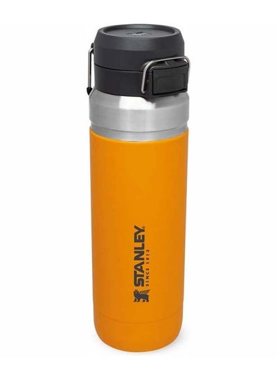 Buy Quick Flip Water Bottle 1L / 36OZ Saffron – Leakproof | Stainless Steel Water Bottle | Push Button Locking Lid | BPA FREE | Cup Holder Compatible | Dishwasher safe | Lifetime Warranty in UAE