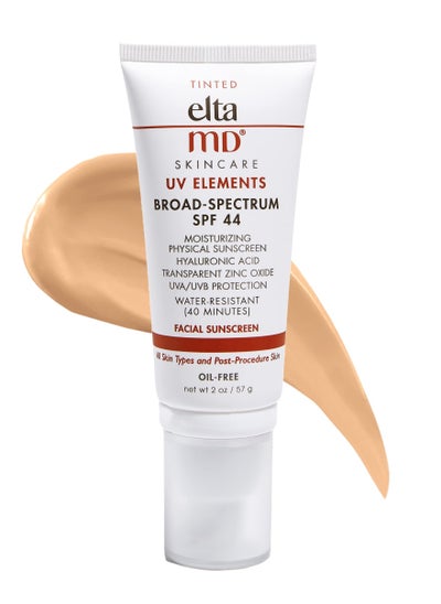 Buy EltaMD UV Elements Tinted Face Moisturizer with Broad-Spectrum SPF 44, Water-Resistant, Oil-free, Dermatologist-Recommended Mineral Sunscreen, 2.0 oz in Saudi Arabia