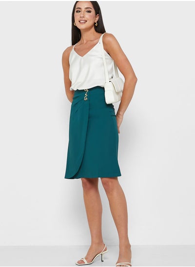 Buy Ruched Overlap Skirt in UAE