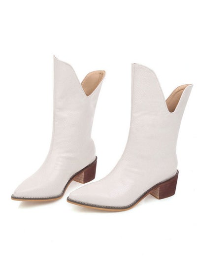 اشتري Pointy Irregular Women's Boots White في السعودية