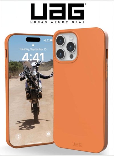 Buy Apple iPhone 15 Pro Case Outback Ultra Thin Eco-Friendly Protective Cover Fully Biodegradable and Compostable - Orange in UAE