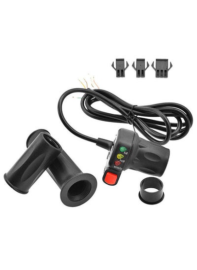 اشتري 36V/48V Right and Left Electric Bike Handlebar Throttle Grip with Battery Indicator Power Switch Ebike Twist Throttle Handle Thumb Throttle في الامارات