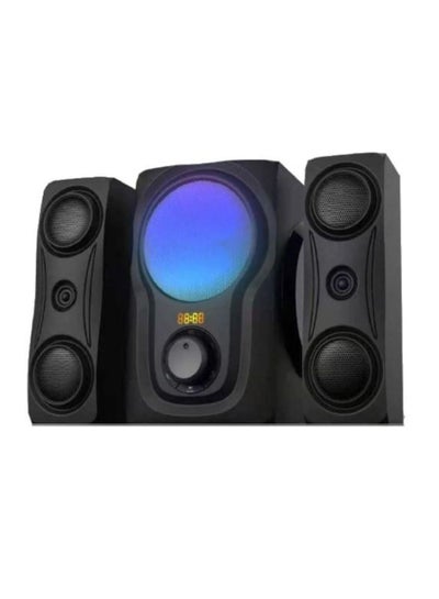 Buy Zero Subwoofer 2.1 ZR 8000 Supports Flash, Memory Card and Bluetooth With Remote Control For Easy Control Black in Egypt