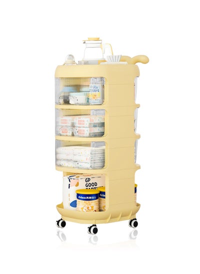 Buy Multifunctional Storage Shelves For Baby With Movable Wheels in Saudi Arabia