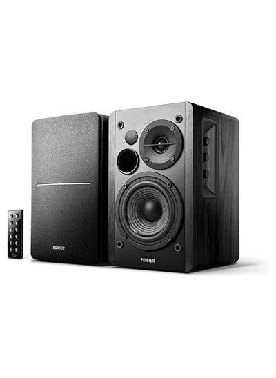 Buy R1280DB Powered Bluetooth Bookshelf Speakers - Optical Input - Wireless Studio Monitors - 4 Inch Near Field Speaker - 42w RMS R1280DB Black in UAE