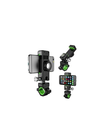Buy Mobile holder with searchlight and compass for bicycles and motorcycles 360 degrees, suitable for iPhone X 8 7 6 and phone collection in Egypt