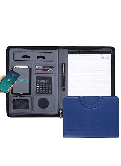 Buy A4 Multi-function Folder Wireless wired Charging Folder Combination, with Notebook, Calculator, Mobile Power in Saudi Arabia