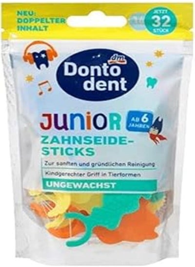 اشتري Dontodent Dental Floss Sticks Junior 32 Sticks في مصر