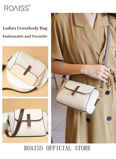 اشتري Women's New Fashion Bags Soft Leather Simple Classic Crossbody Bag Double Layer Compartment Magnetic Closure Handbag Shell Bag في الامارات