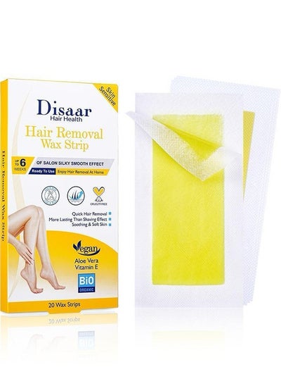 Buy Hair Removal Wax Strip Aloe Vera and Vitamin E 20 Wax Strips in Saudi Arabia