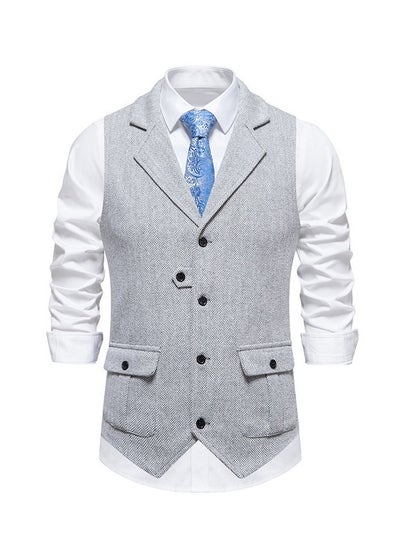 اشتري New Retro Lapel Suit Vest في الامارات