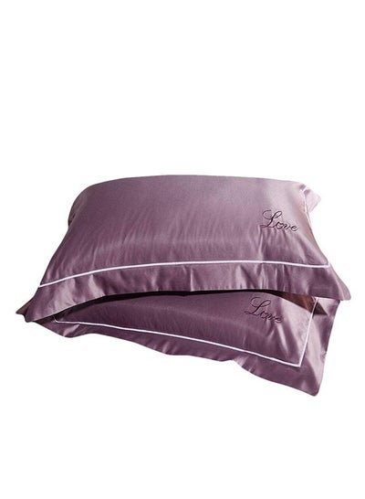 Buy Satin Pillowcase Comfort & Soft [ Set of 2 ] Standard Size Decorative Cover Set in UAE