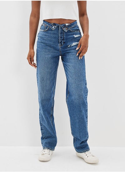 اشتري AE Highest Waist Baggy Straight Jean في السعودية