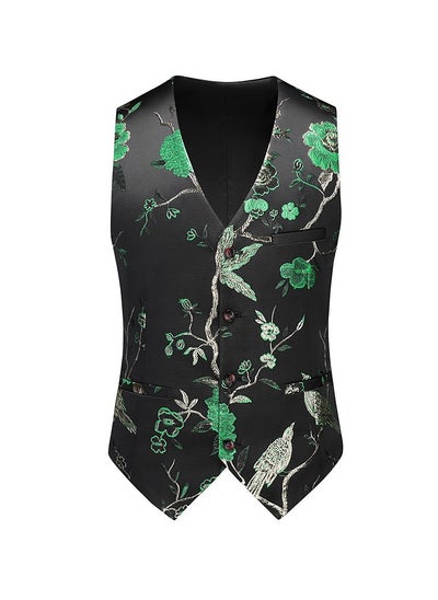 Buy New Men's Hollowed Out Slim Fit Fashionable Plus Size suit Vest in Saudi Arabia