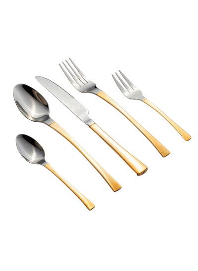 Buy A bag of stainless steel and gold spoons, consisting of 72 pieces in Saudi Arabia