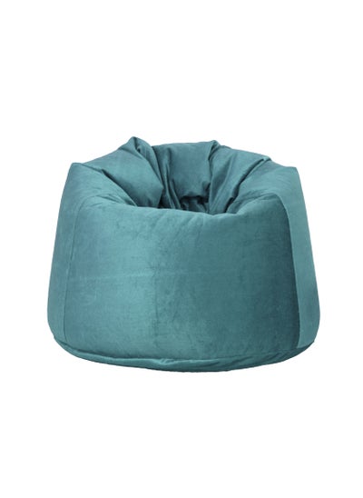 Buy Soft Suede Velvet Bean Bag With Filling Teal Blue in UAE