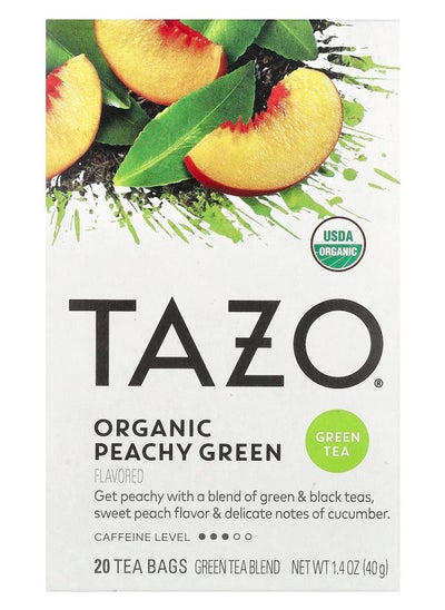 Buy Organic Green Tea Peachy Green 20 Tea Bags 1.4 oz (40 g) in UAE