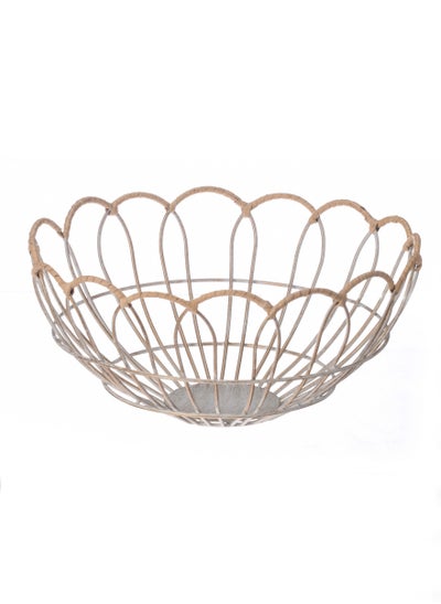 Buy Modern Wire Intricate Design Candle Holder Basket in UAE