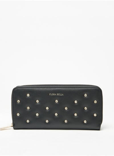 اشتري Studded Zip Around Wallet في الامارات