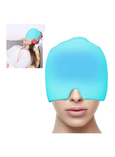 اشتري Migraine Relief Cap, Gel Headache Relief Hat, Migraine Ice Head Wrap Cap, Reusable Cold/Hot Therapy,Blue في الامارات