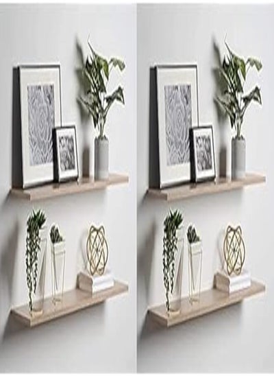 Buy Home gallery floating shelf beige 120x20 H00363 + Home gallery floating shelf,beige,80x20 cm,H00361 in Egypt