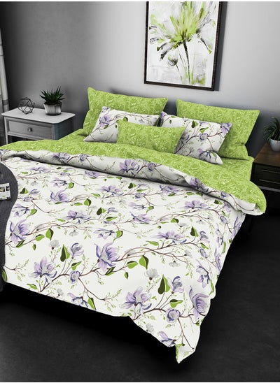 Buy Amali 6 Pcs High Quality Cotton Bed sheet Single Queen and King  Set Including 1 Duvet Cover, 1 Fitted Sheet and 4 Pillow Covers bedding and Linen for Home in UAE