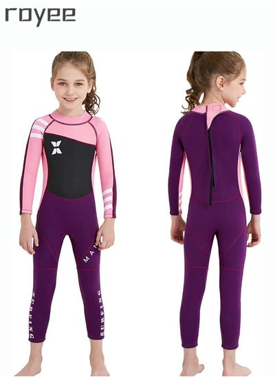 Buy Wetsuit Kids Full Suits 2.5mm Neoprene Wet Suit UV Protection Keep Warm Long Sleeve Wetsuits for Swimming Diving Scuba in UAE