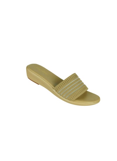 Buy Michelle Morgan Ladies Flat Slides 214RJ053 Camel in UAE