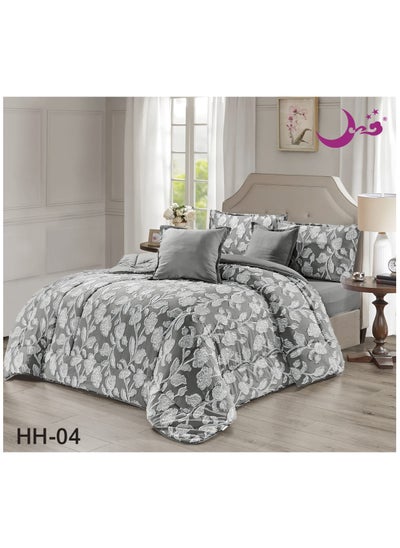 Buy Double quilt set, summer mattress, 6 pieces, medium fixed filling, size 220 x 240 in Saudi Arabia