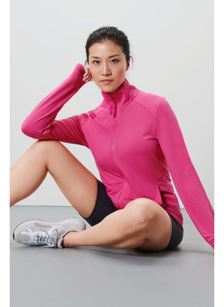 Buy Women  Regular Fit Long Sleeve Training Sweatshirt, Pink in UAE