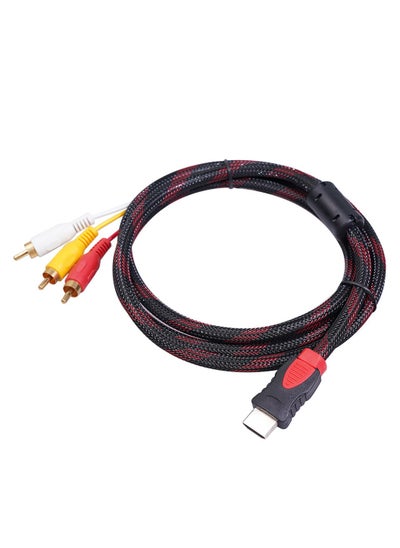 اشتري HDMI To RCA Video Audio AV Cord Multicolour في السعودية