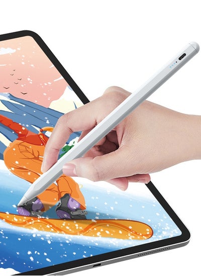 Buy Digital Stylus Pen Pencil iPad Pen with Fast Charging & light display power function For Apple iPad 2018 and Later White in Saudi Arabia