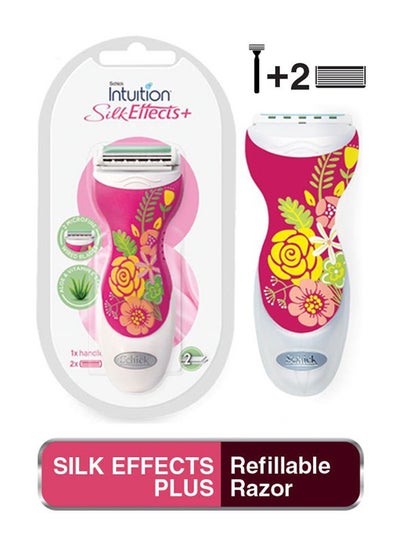 Buy Intuition Silk Effects+ Double Blade Razor Handle with 2 Refill for Women in UAE