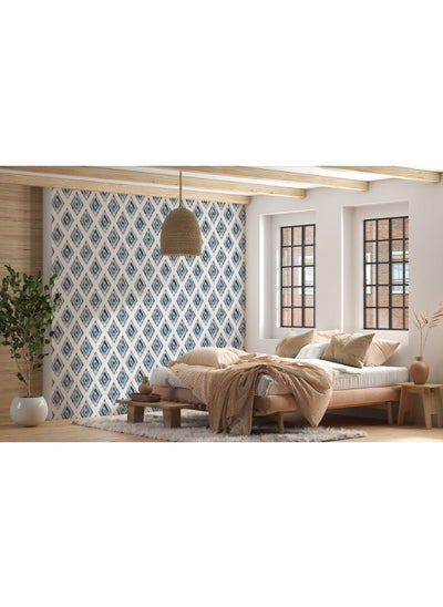 Buy Ornament Style Repeat Pattern Design Vector Illustration Fabric Wallpaper Covers An Area ​​Up To 4.2Mx3M With Adhesive And Smoothing Tool in Egypt