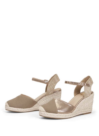 اشتري Closed Toe   Espadrille Wedges Sandals Brown في السعودية