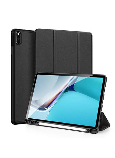 Buy For Huawei MatePad 11 Case Smart Cover with Pencil Holder Black in Saudi Arabia