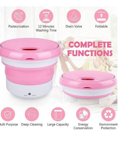 Buy 7L large Capacity Portable Foldable Mini Washing Machine Small Bucket Laundry Washer in UAE