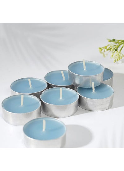 Buy Hue Midnight Summer Tea Light Candle, Light Blue - Set of 50 in UAE