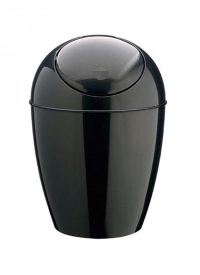 Buy Waste Bin With Swing Black 9 Liter in Saudi Arabia