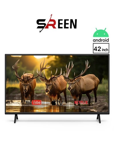 Buy Sreen 42 Inch Smart Full HD Smart frameless LED, Full HD, Smart, Android 12 - SRET-42S1 in Saudi Arabia