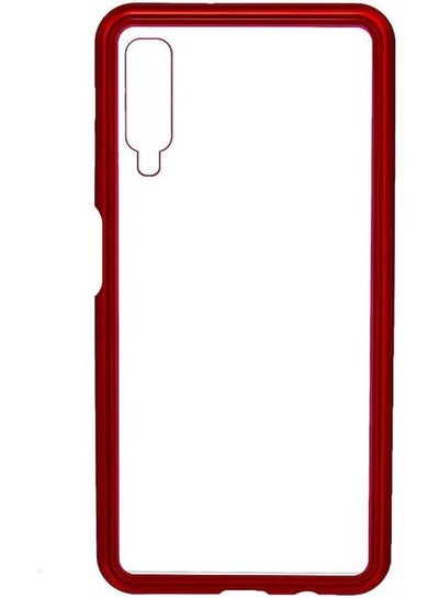 Buy Samsung Galaxy A750,6.0 Magnetic Back Case with Shield D9 - Clear Red in Egypt