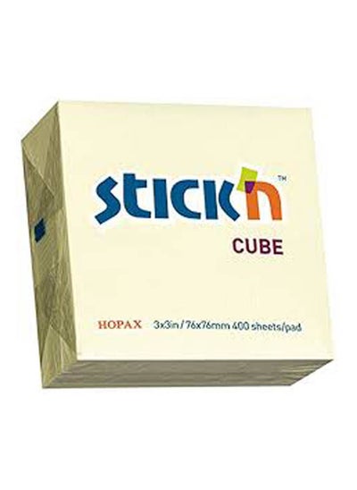 Buy Stick N Value Pastel Cube Sticky Note Yellow in Egypt