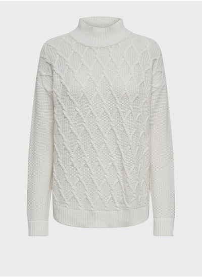 Buy High Neck Knitted Sweater in UAE