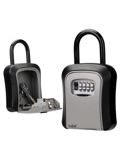 Buy Padlock Key Lock Box for Keys Storage with Hang Shackle and Combination Lock, Outdoor/Indoor Use for Home Hotel Office Shop Warehouse Garage in UAE