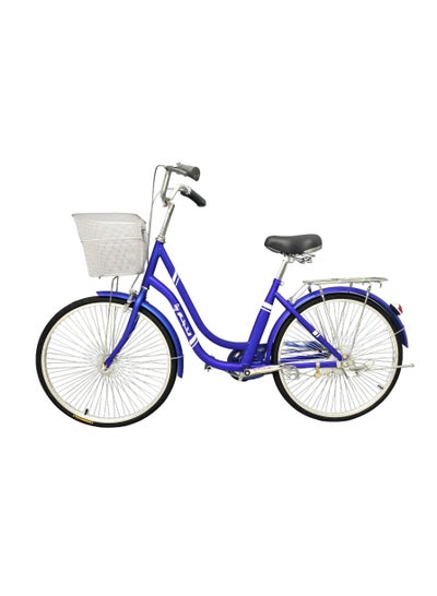 اشتري دراجة هوائية بعجلات على الطراز الهولندي خفيفة الوزن دراجة المدينة 26 بوصة إطار فولاذي ودراجة طريق مريحة للنساء سلة أمامية وحامل خلفي دراجة كلاسيكية في السعودية