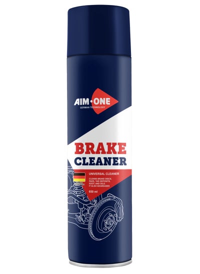 Buy Aim One Brake Cleaner 650ml - Universal Cleaner -Cleans Brake Discs - Brake Pads - Tar Deposits - Soot & Oils in UAE