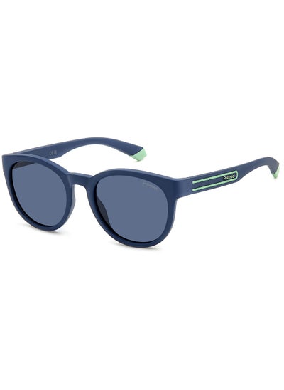 Buy Unisex Polarized Oval Sunglasses - Pld 2150/S Blue Millimeter - Lens Size: 52 Mm in Saudi Arabia