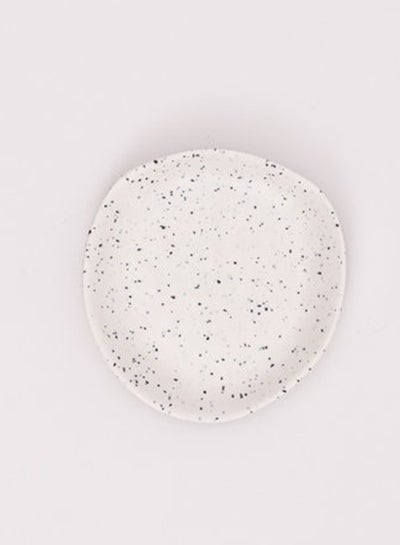 Buy Bright Designs Melamine Matt Side Plate Set of 6  (16 cm)  Creamy with black in Egypt