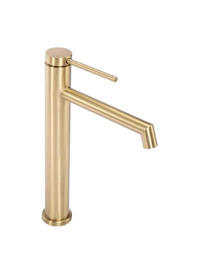 Buy Elegant and Modern Design Stainless Steel Basin Mixer Brushed Gold 30.5 x 10.4 x 26 cm JS-B310-1BG in Saudi Arabia