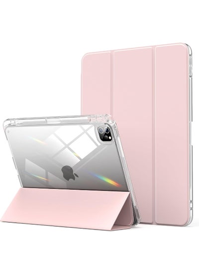 Buy Smart Case for iPad Pro 11 Inch 2024 M4 with Pencil Holder Clear Back Slim Tri-fold Folio Stand Shell Tablet Cover for iPad Pro 11” 2024 5th Generation in UAE